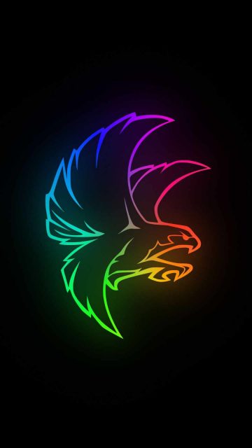 Neon Eagle iPhone Wallpaper