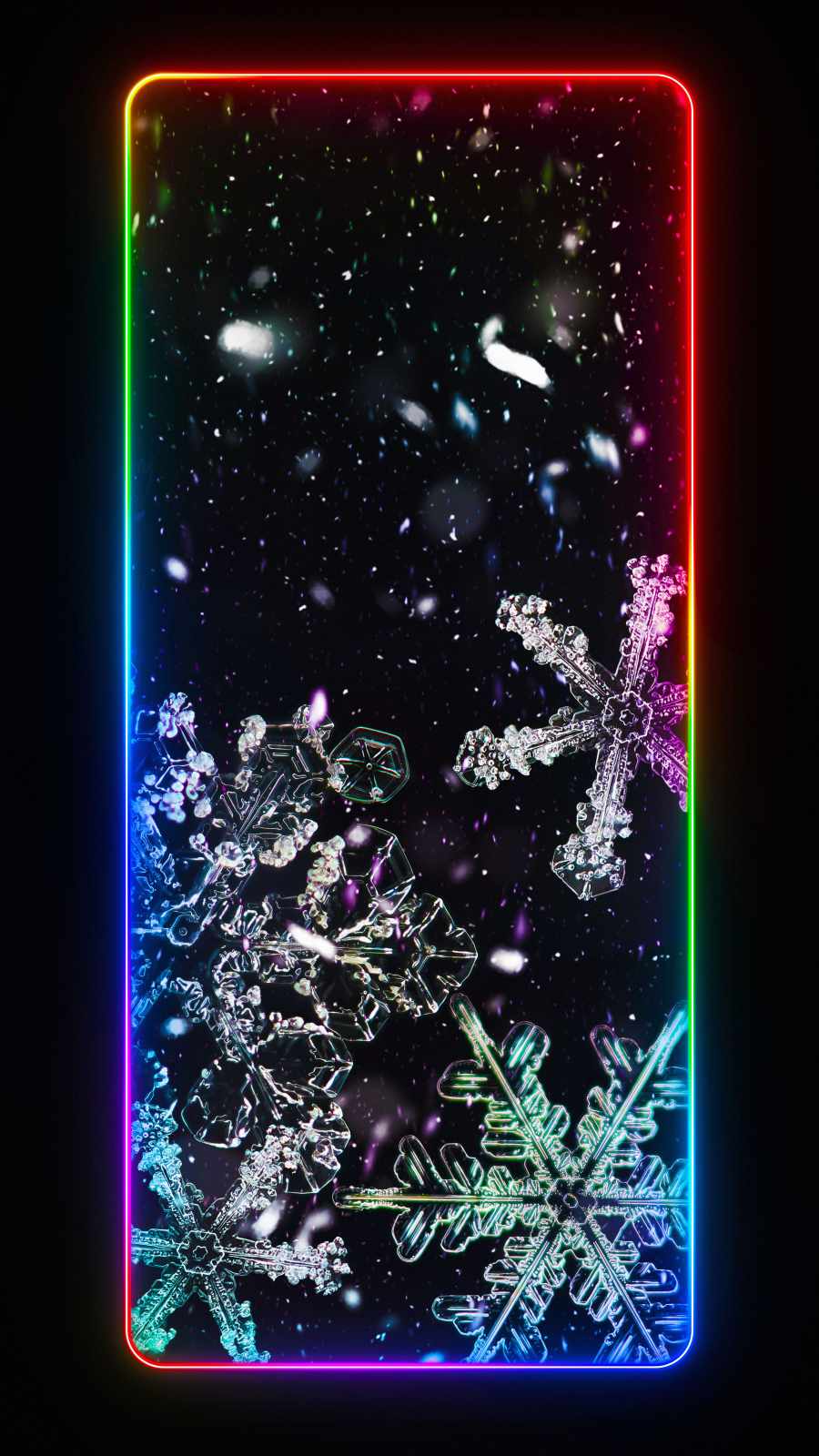 Neon Winter Christmas iPhone Wallpaper