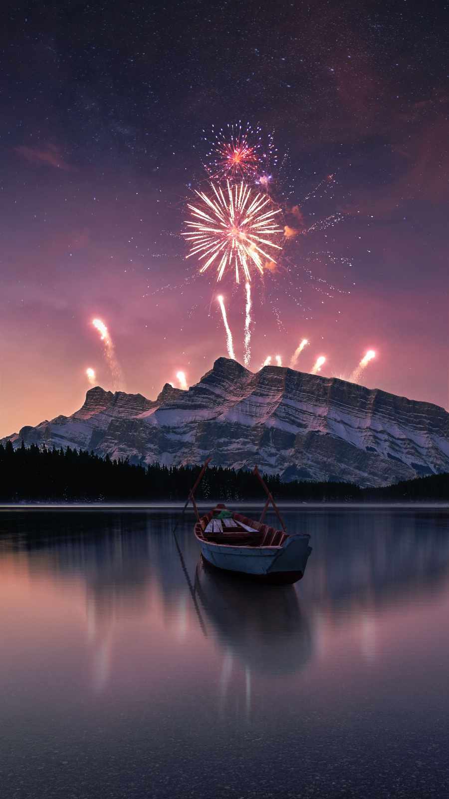 New Year Celebration Fireworks iPhone Wallpaper