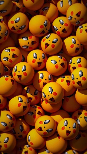 Pikachu Smile Balls iPhone Wallpaper