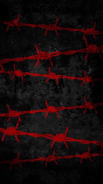 Red Razor Wires iPhone Wallpaper