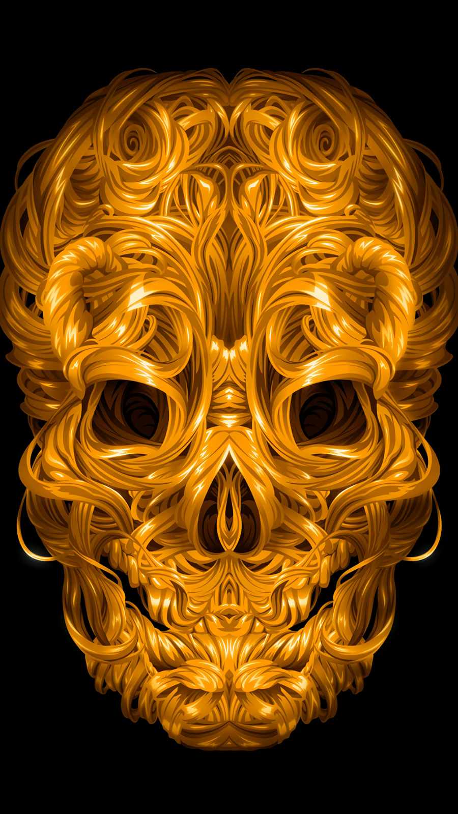 Skull Design 4K iPhone Wallpaper