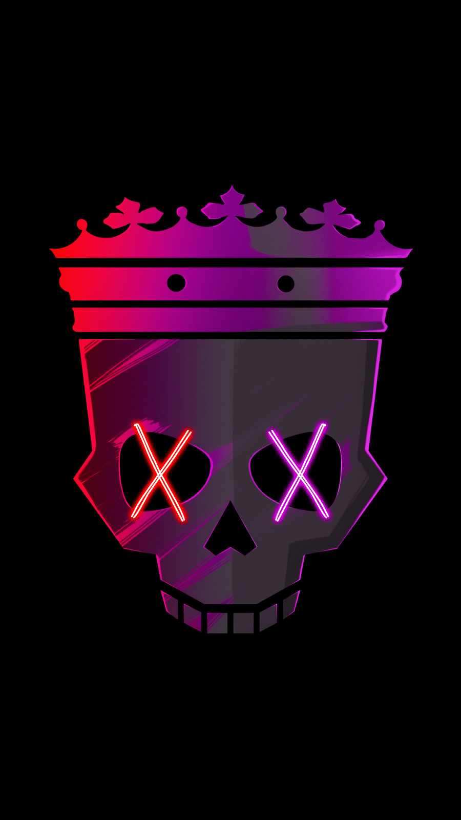 Skull King Neon iPhone Wallpaper