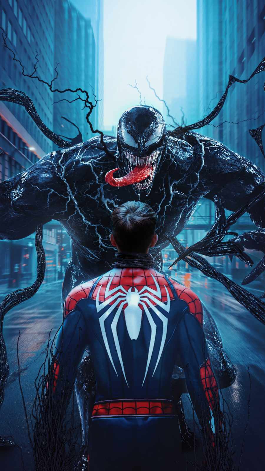 Spider Man vs Venom iPhone Wallpaper