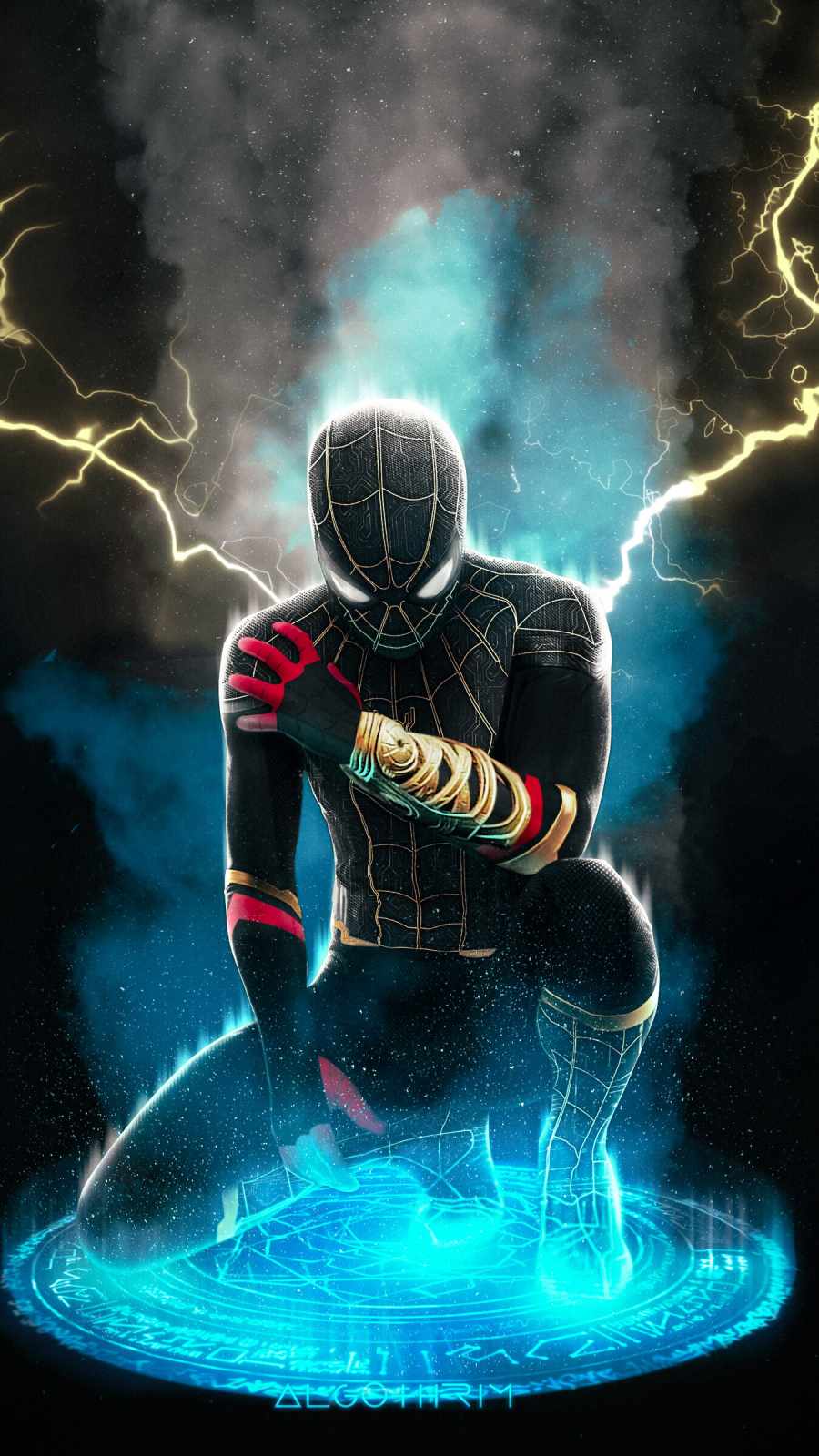 Spiderman with Doctor Strange Powers iPhone Wallpaper