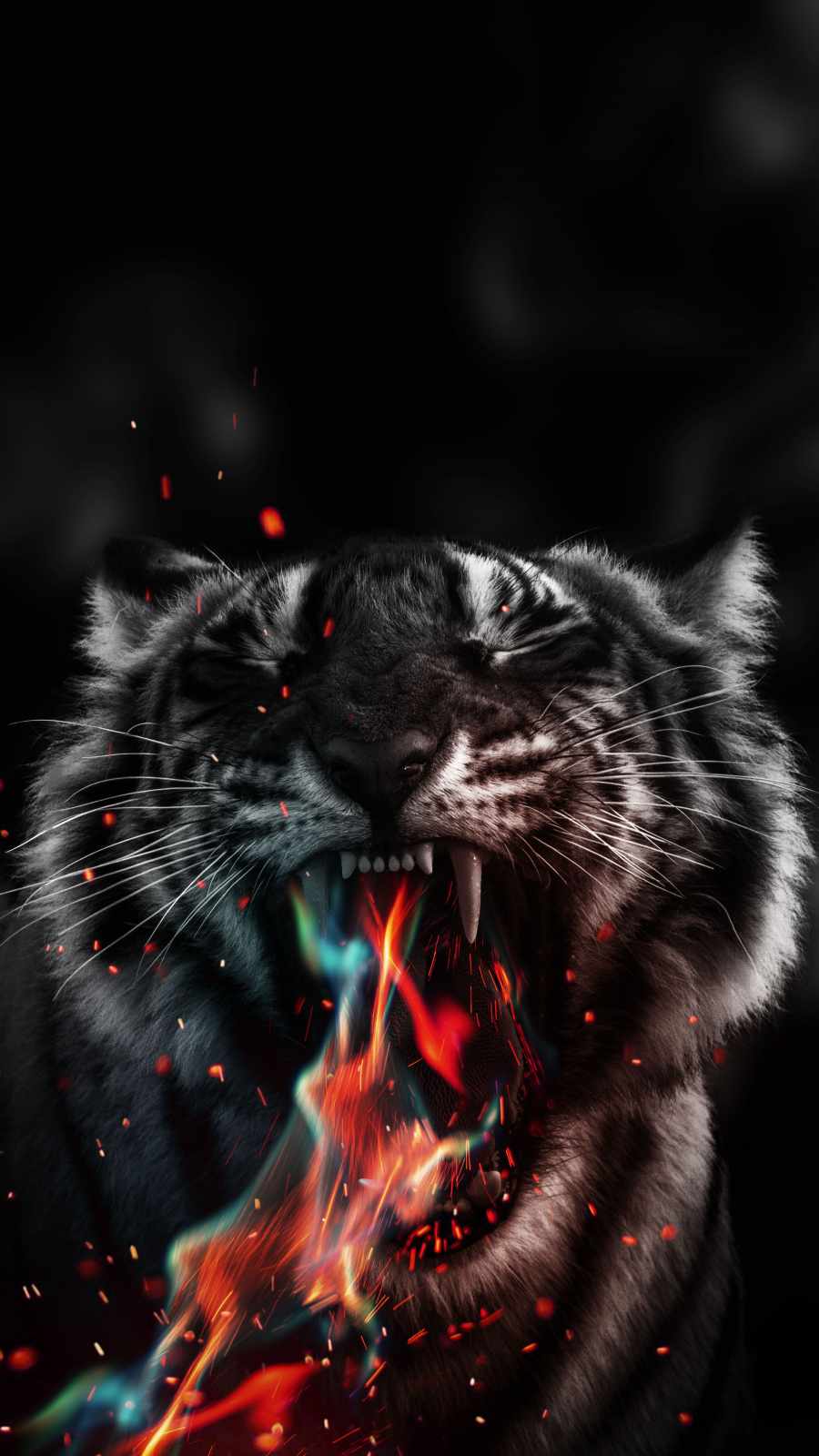 Tiger Roar iPhone Wallpaper