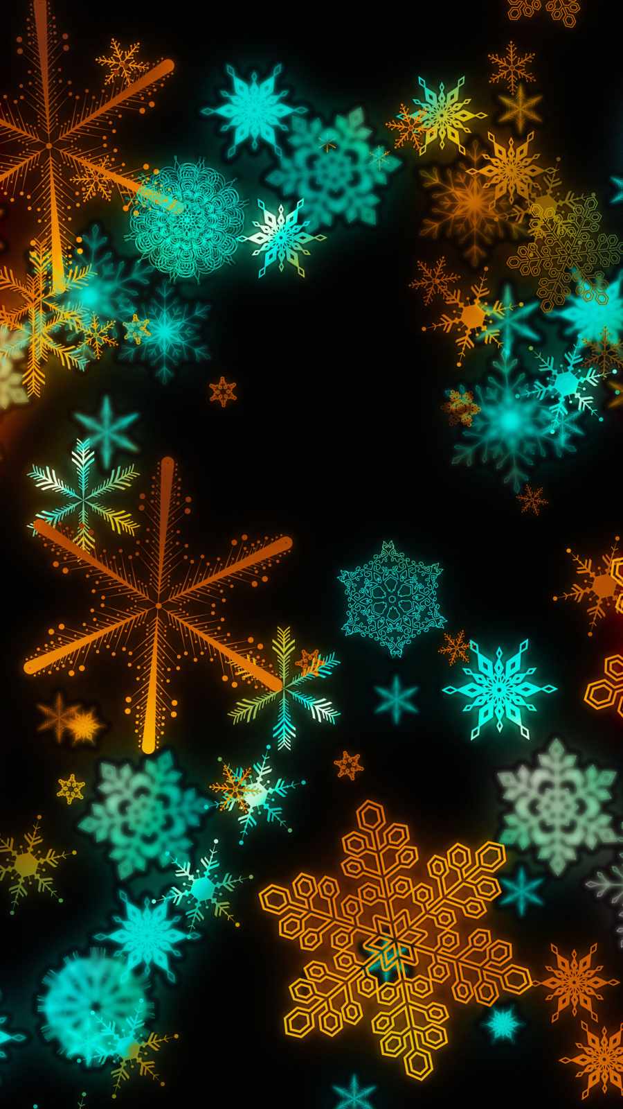 Winter Patterns Art iPhone Wallpaper