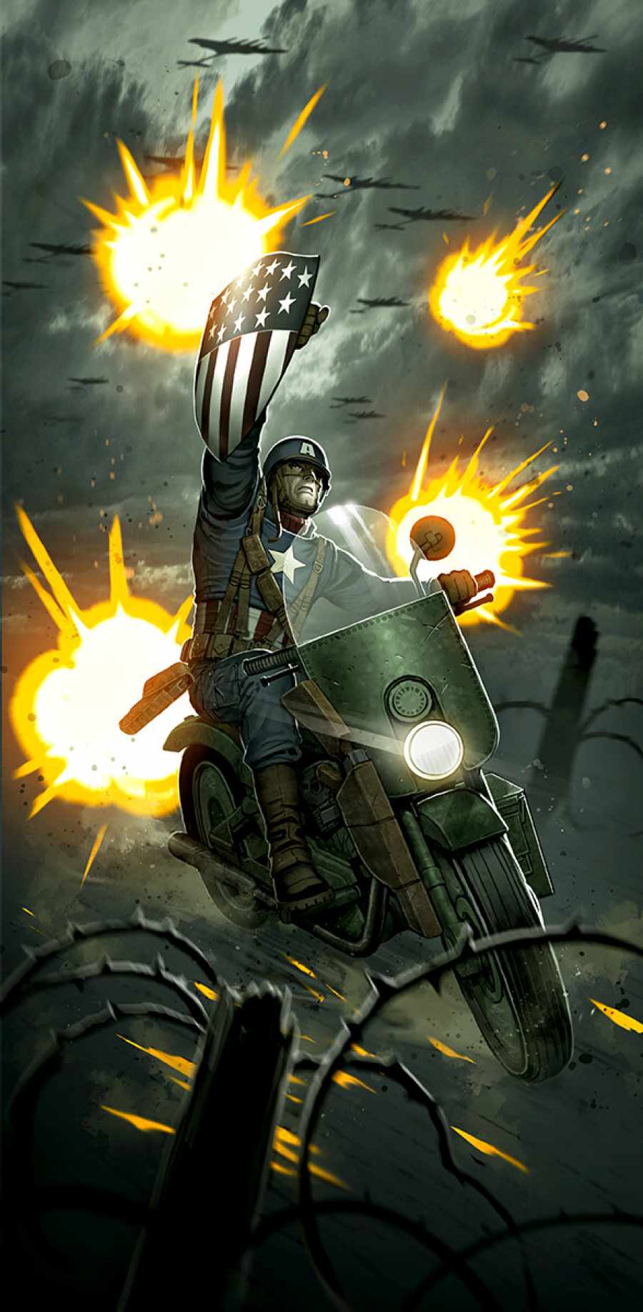 Captain America World War iPhone Wallpaper