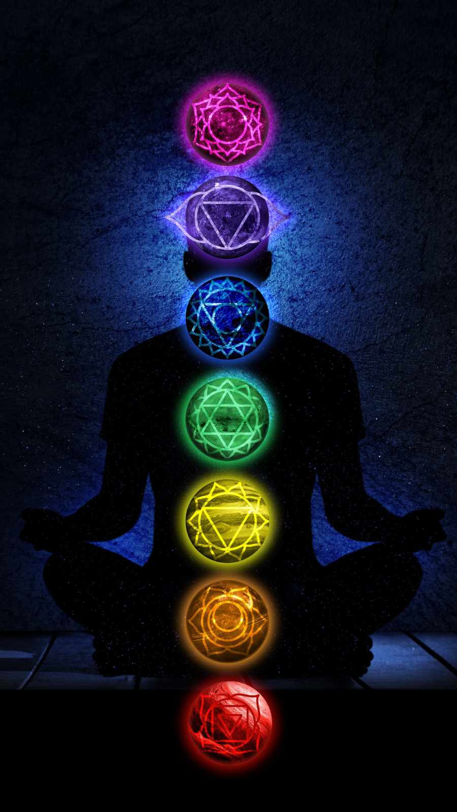 Chakras Meditation iPhone Wallpaper