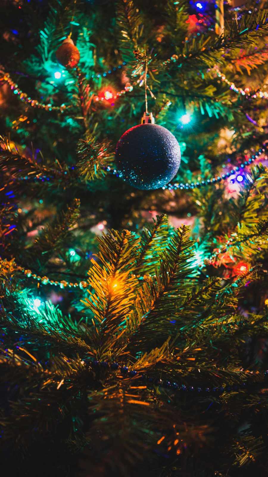 Christmas Tree Glitter iPhone Wallpaper