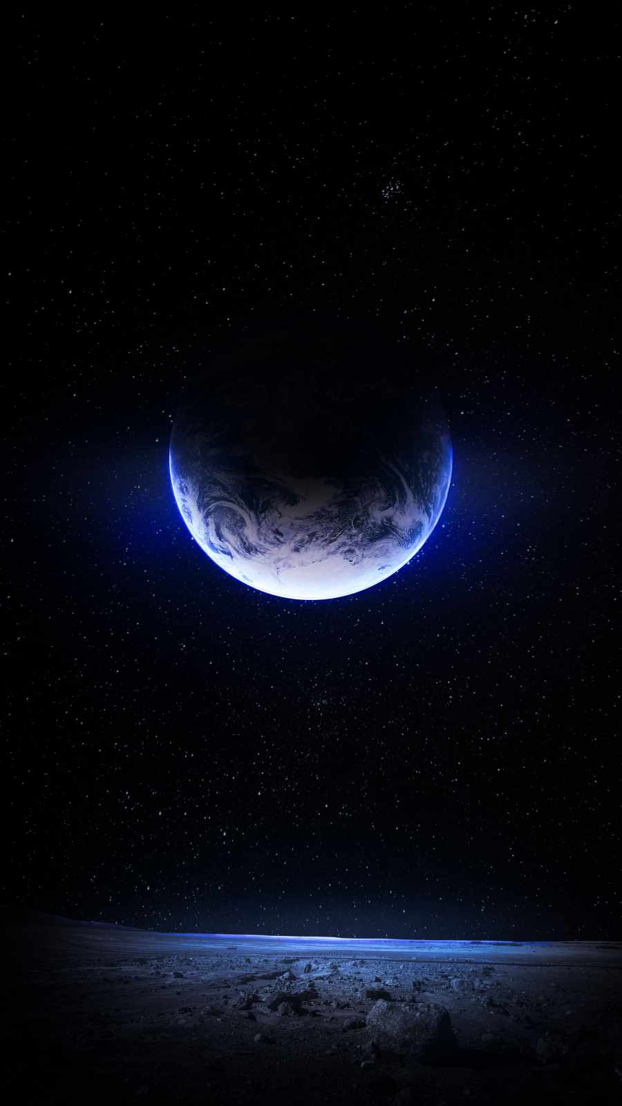 Earth View from Moon iPhone Wallpaper