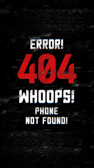 Error 404 Phone Not Found iPhone Wallpaper