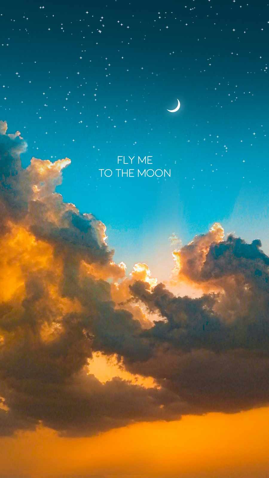 Fly me to the moon iPhone Wallpaper