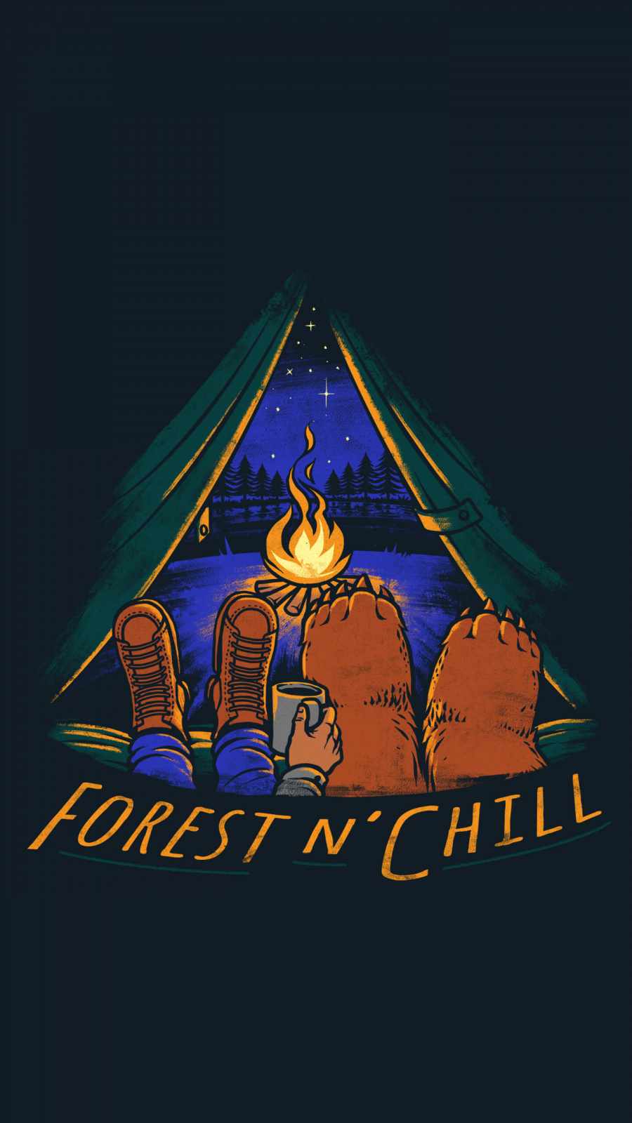 Forest and chill iPhone Wallpaper