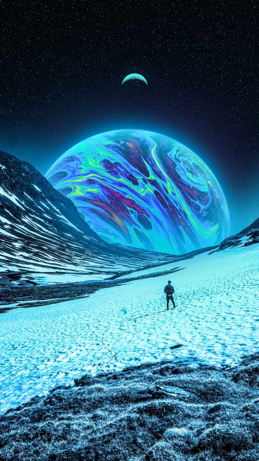Frozen Space iPhone Wallpaper