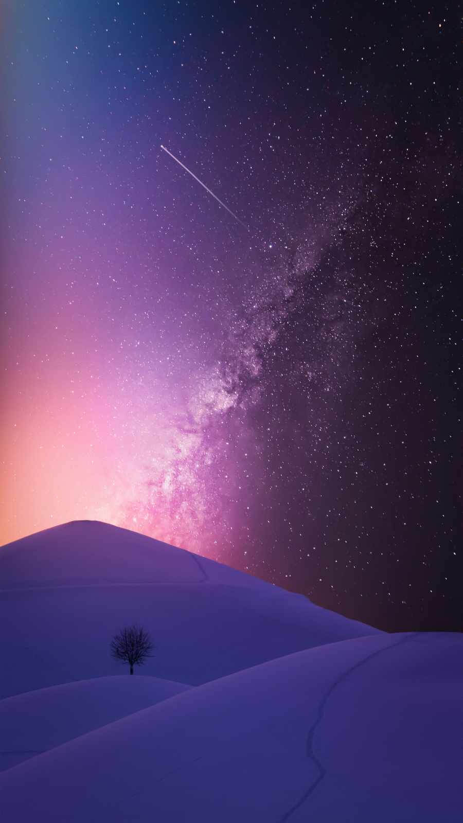 Galaxy View in Night iPhone Wallpaper