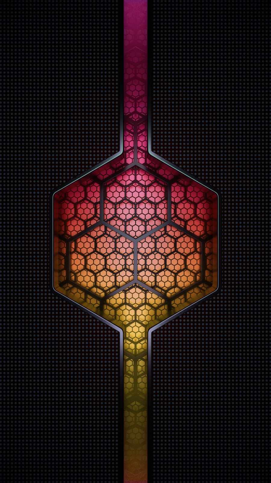 Hexagon 3D iPhone Wallpaper