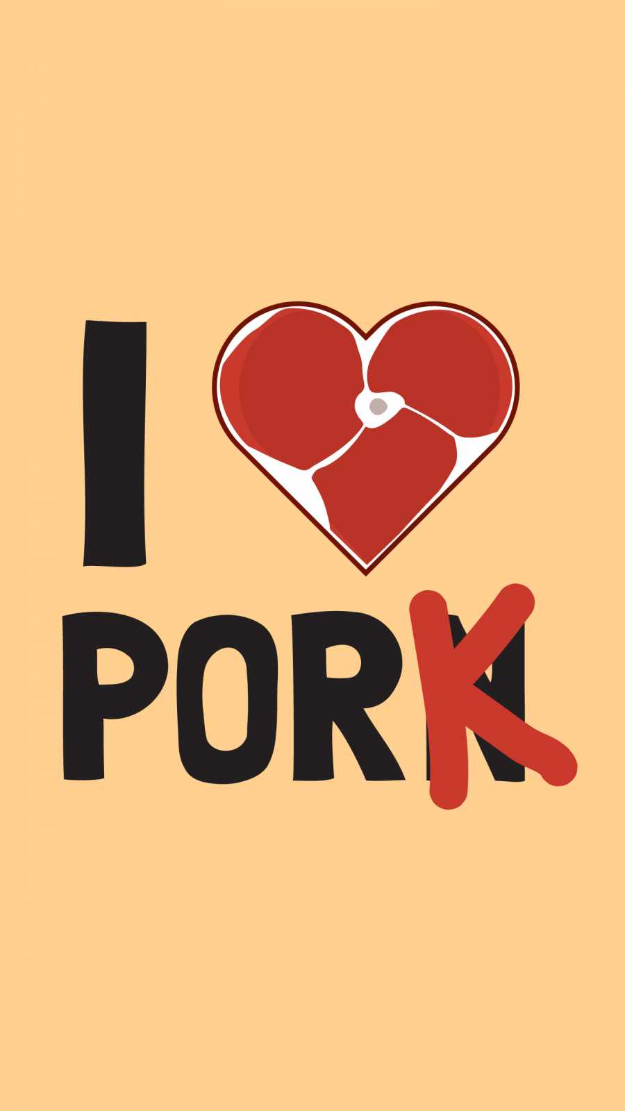 I Love Pork iPhone Wallpaper