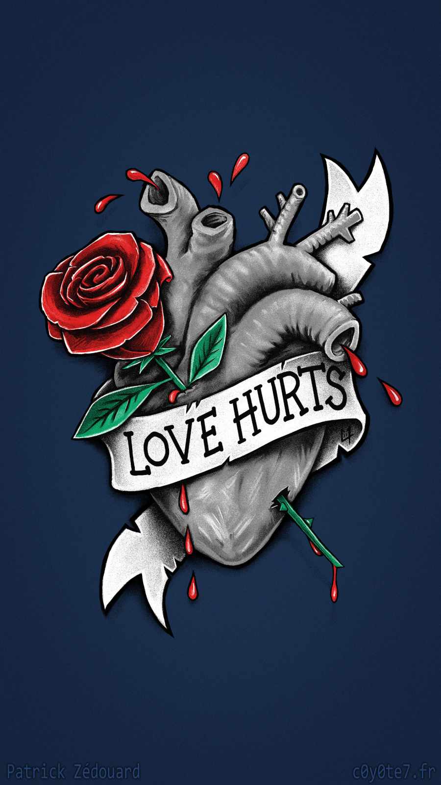 Love hurts iPhone Wallpaper
