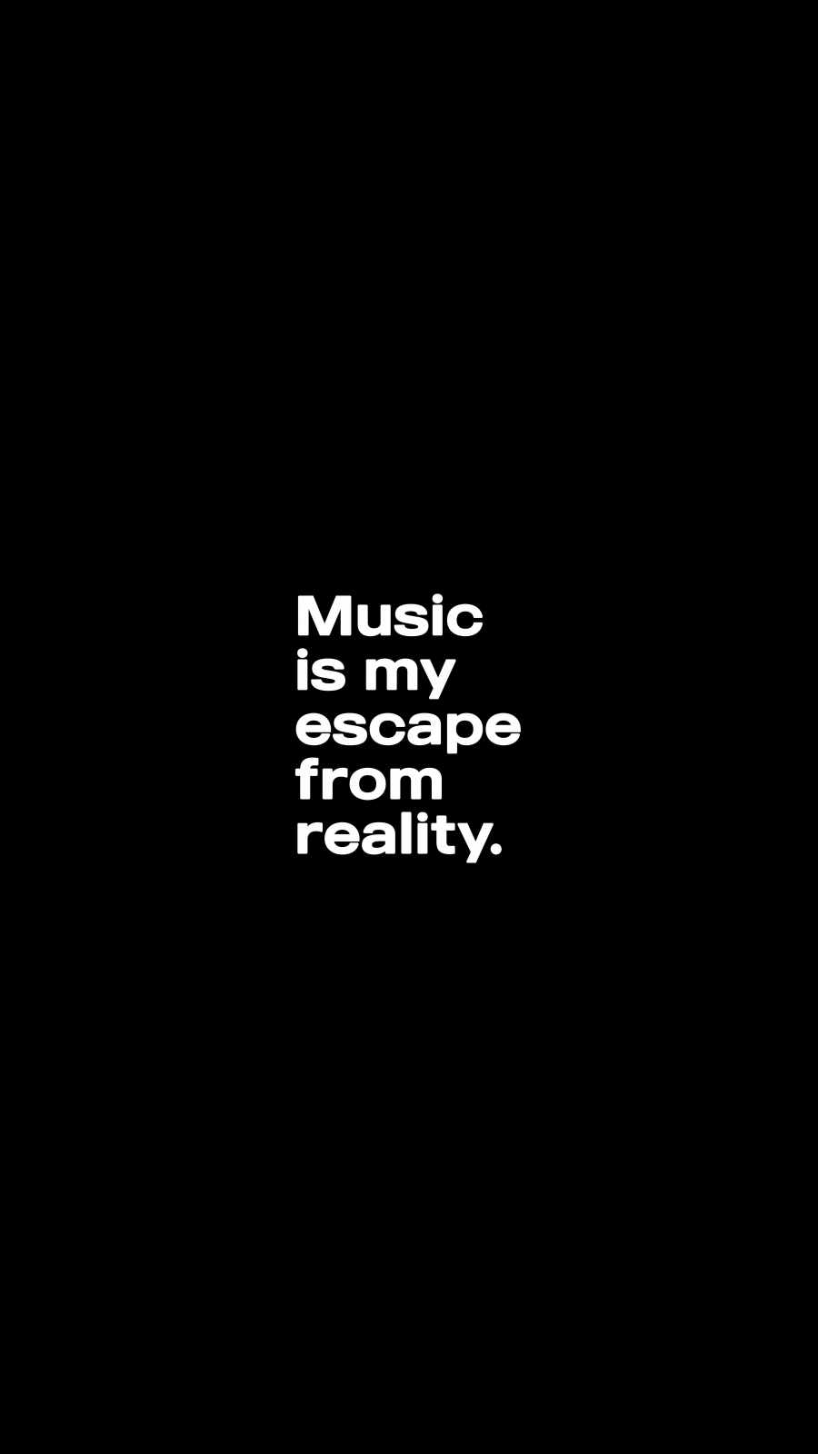 Music is Escape from Reality iPhone Wallpaper