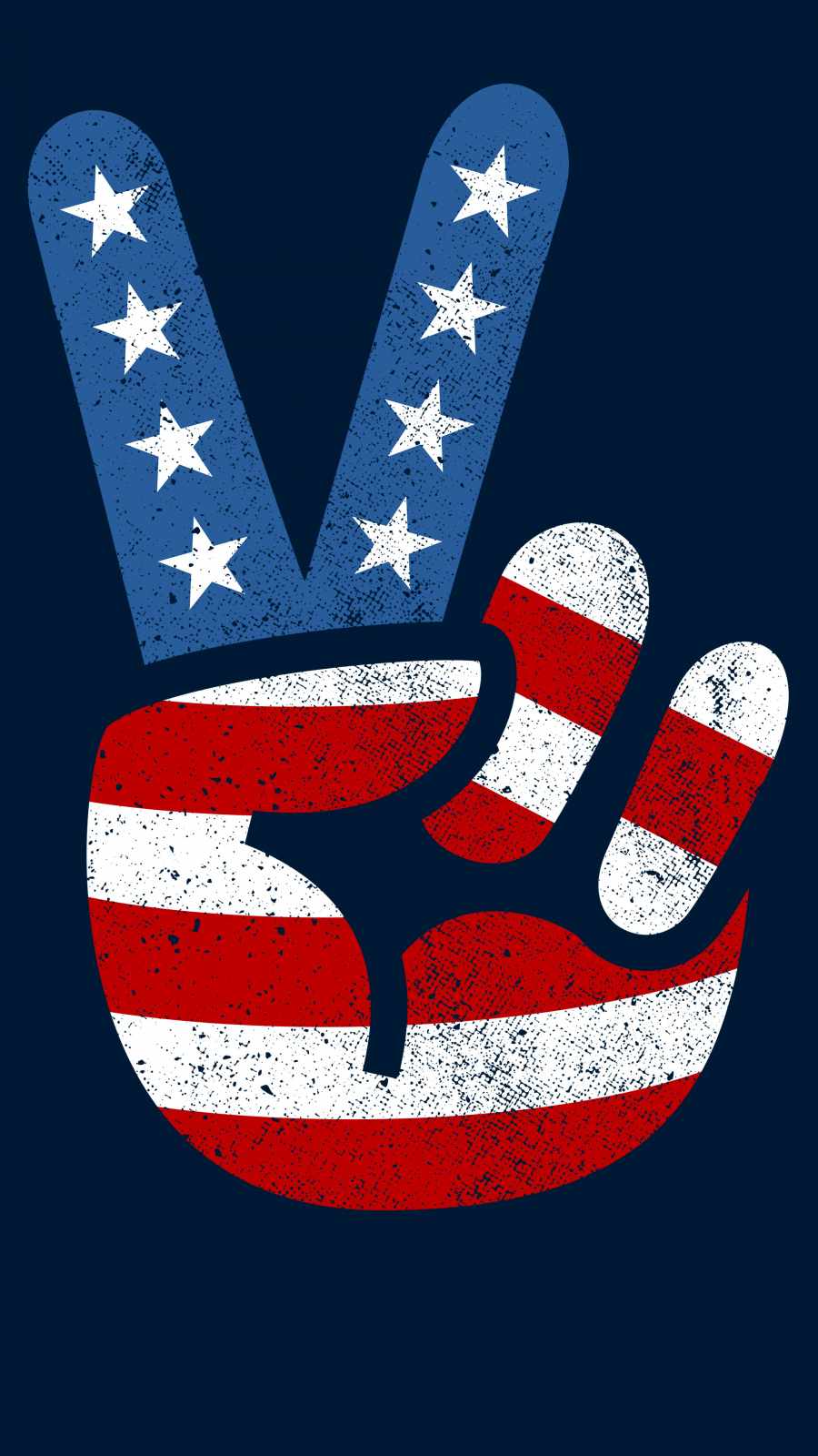 Peace Love Hand USA Flag iPhone Wallpaper