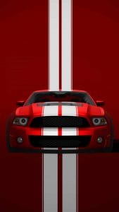 Red Shelby Mustang iPhone Wallpaper