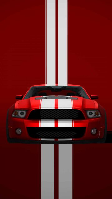 Red Shelby Mustang iPhone Wallpaper