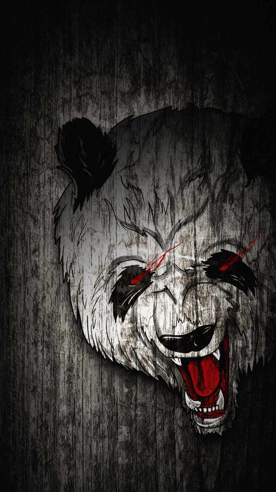 Scary Panda iPhone Wallpaper