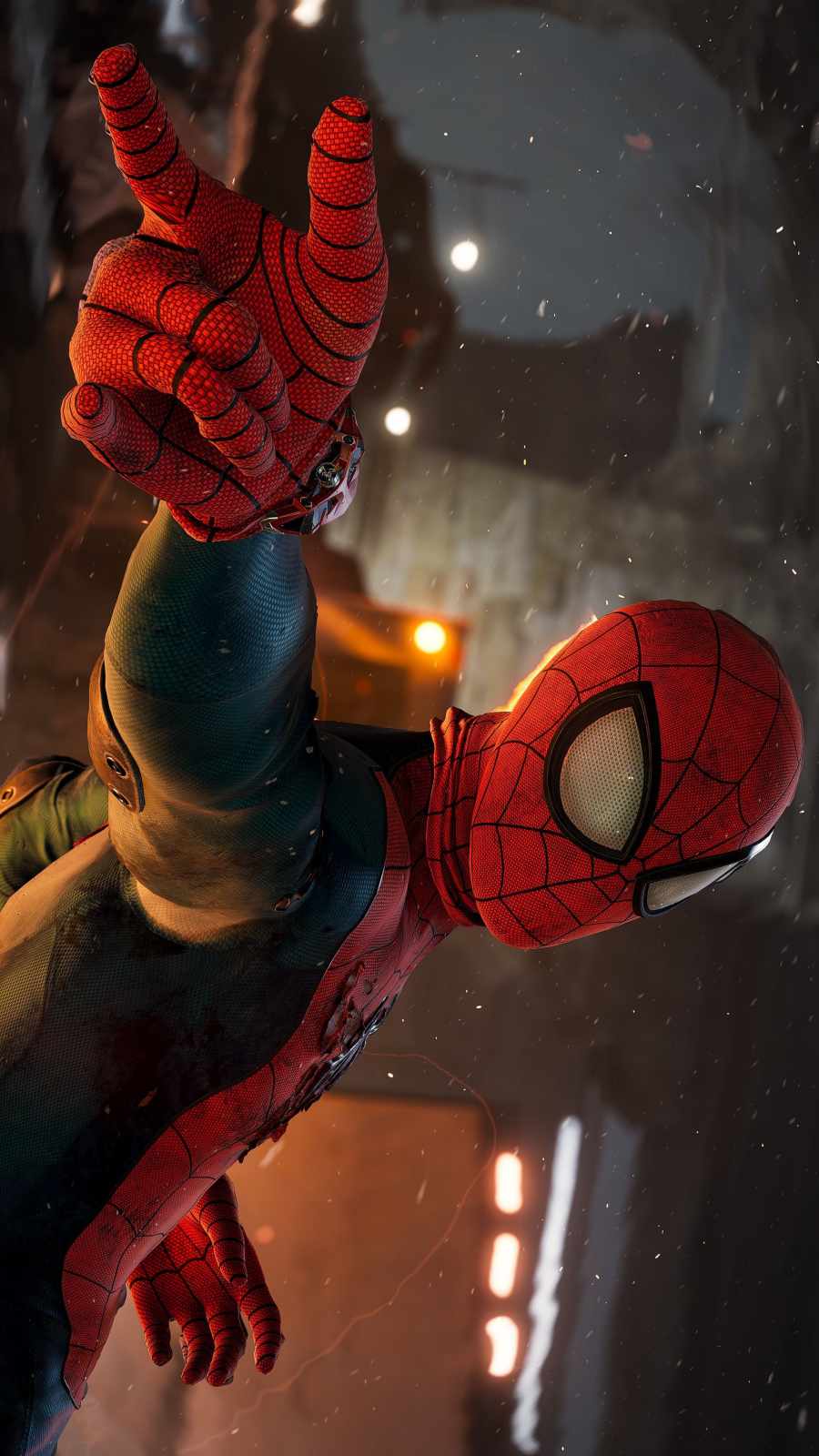 Spiderman Throwing Web iPhone Wallpaper