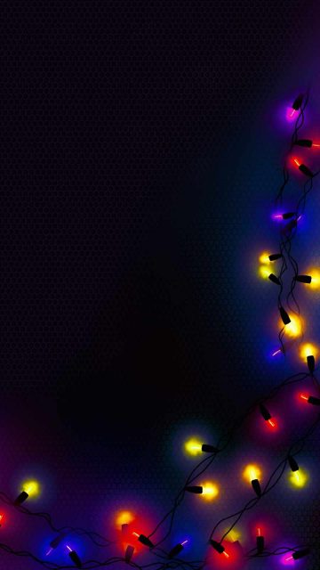 String Lights Multicolor iPhone Wallpaper