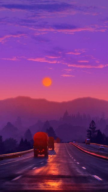 Sundown Road iPhone Wallpaper