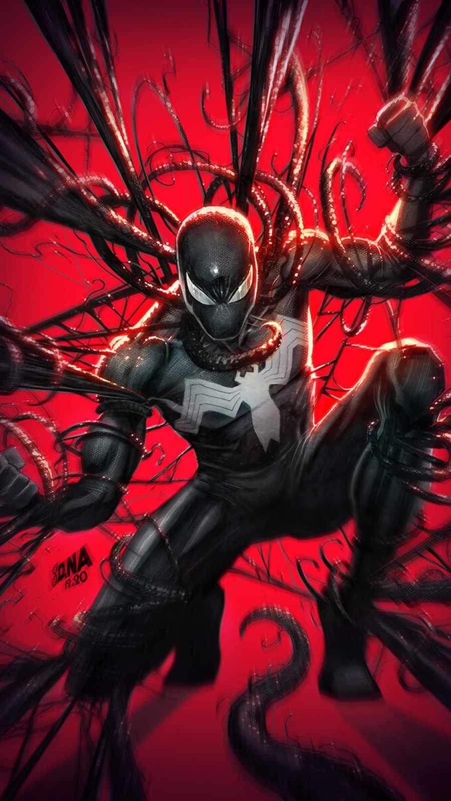 Symbiote Spiderman iPhone Wallpaper