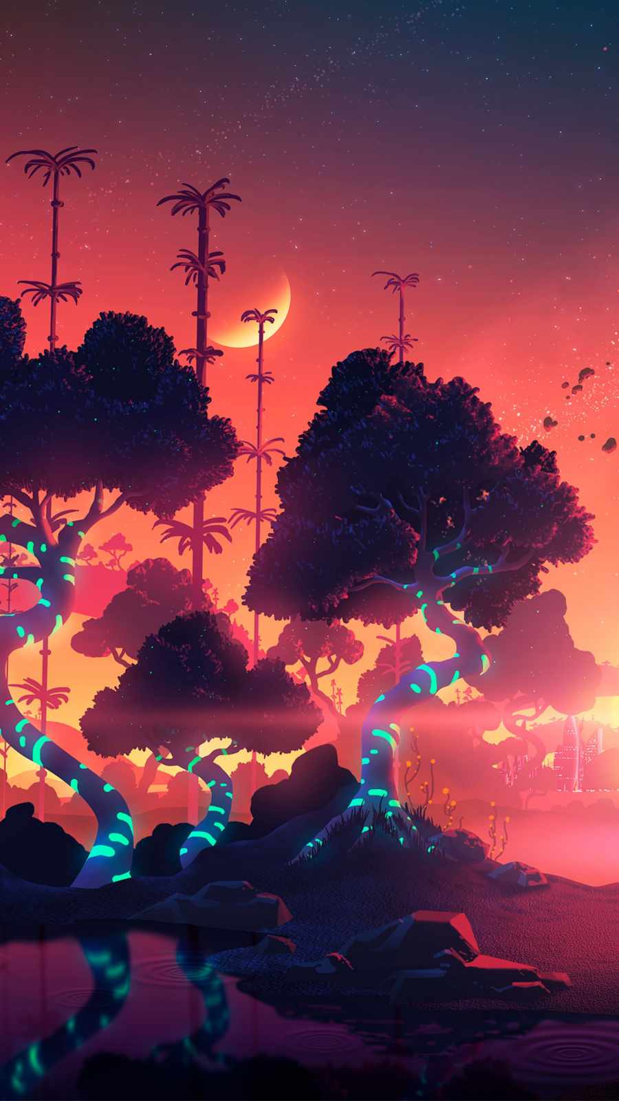 Alien Forest iPhone Wallpaper