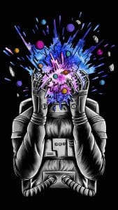 Astronaut big bang iPhone Wallpaper