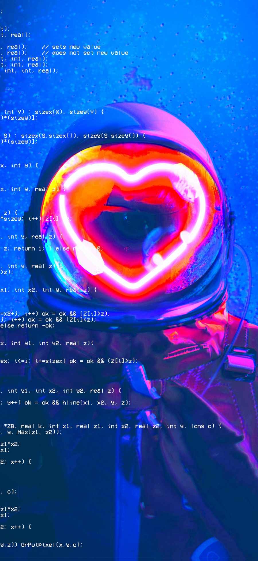 Astronaut in Love iPhone Wallpaper