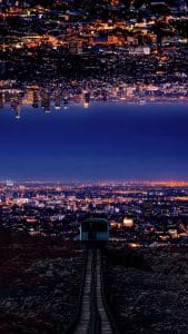 City Upside Down iPhone Wallpaper