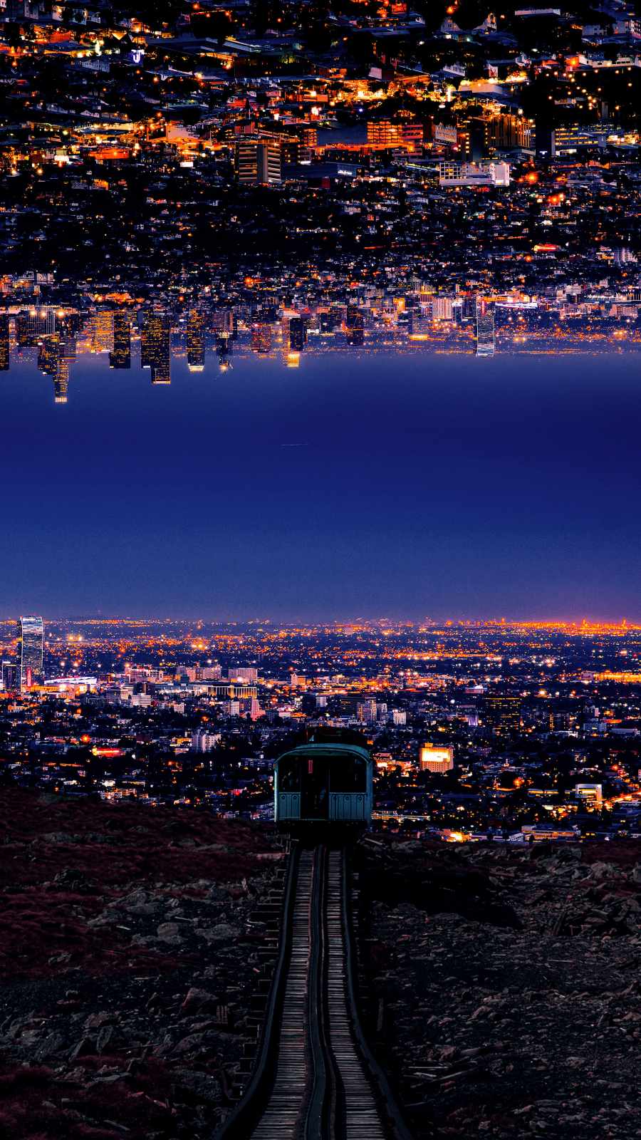 City Upside Down iPhone Wallpaper
