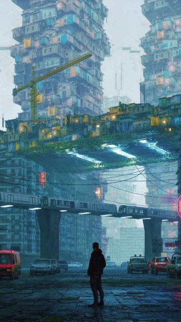 City of Future iPhone Wallpaper