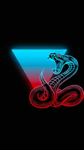 Cobra Snake Neon iPhone Wallpaper