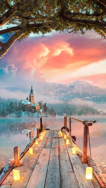 Enchanted lake iPhone Wallpaper