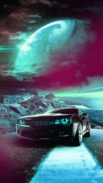 Extraterritorial Car iPhone Wallpaper