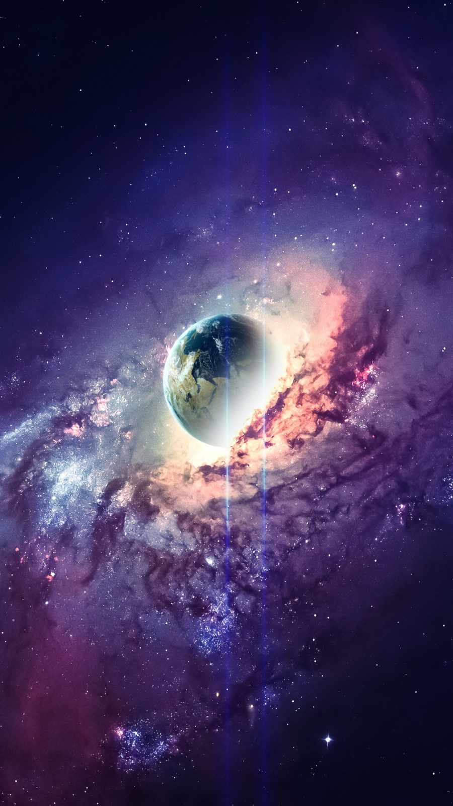 Giant Planet in Galaxy iPhone Wallpaper