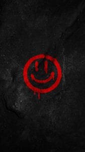 Happy Face Dark iPhone Wallpaper