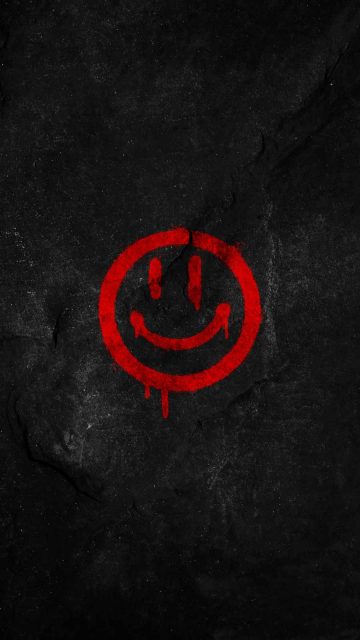 Happy Face Dark iPhone Wallpaper