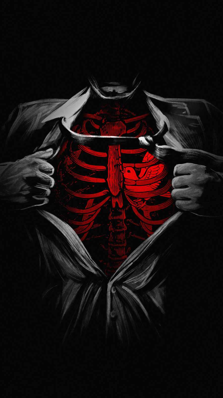 Heart Cage iPhone Wallpaper