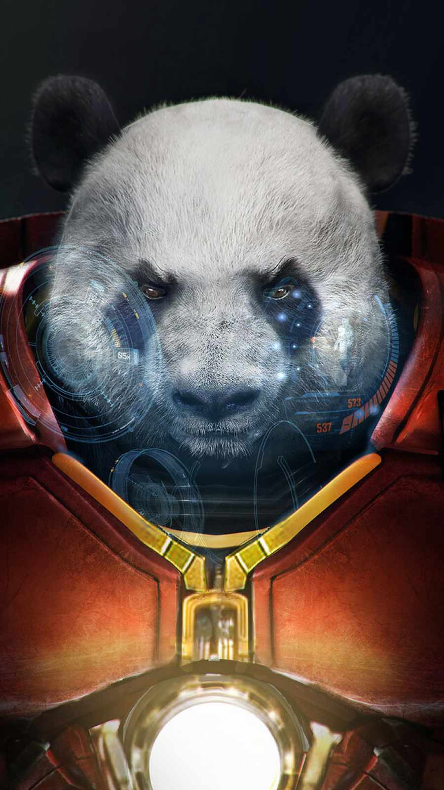 Iron Man Panda iPhone Wallpaper