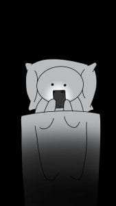 Late Night Texting iPhone Wallpaper