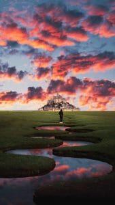 Mont Saint Michel iPhone Wallpaper