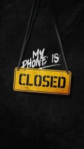 My Phone is Closed iPhone Wallpaper