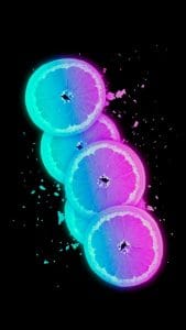 Neon Orange iPhone Wallpaper